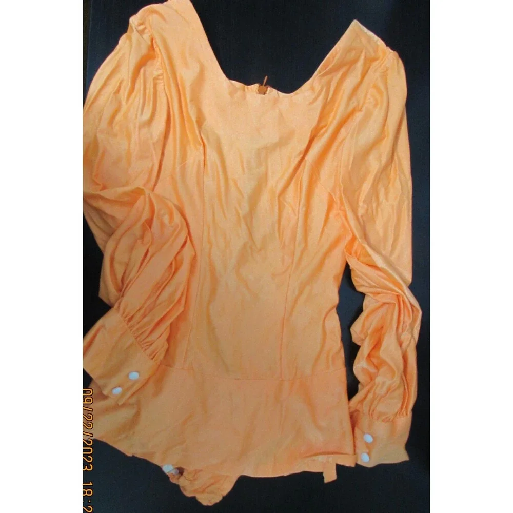 Vintage skating 3 dresses collar floral orange blue short s 70's Blue roller ice